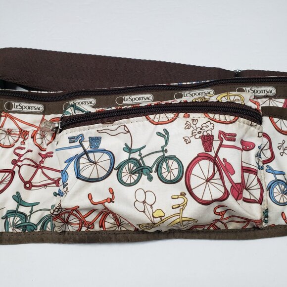 LeSportsac Bicycle Crossbody Bag Strap w/ Pockets Fannypack Belt Bag - Picture 3 of 8